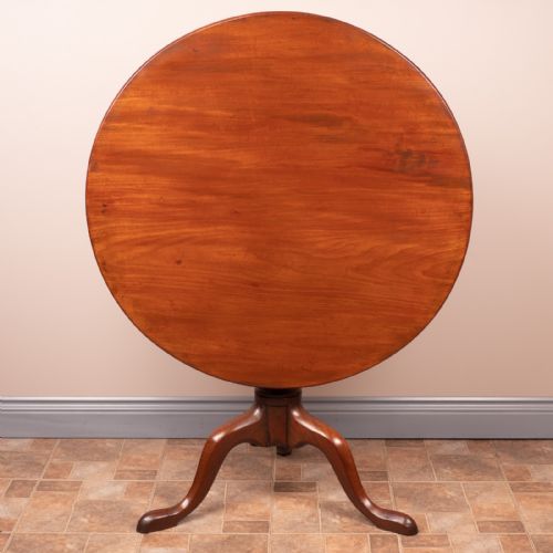GEORGIAN MAHOGANY BIRD CAGE TIP UP TABLE