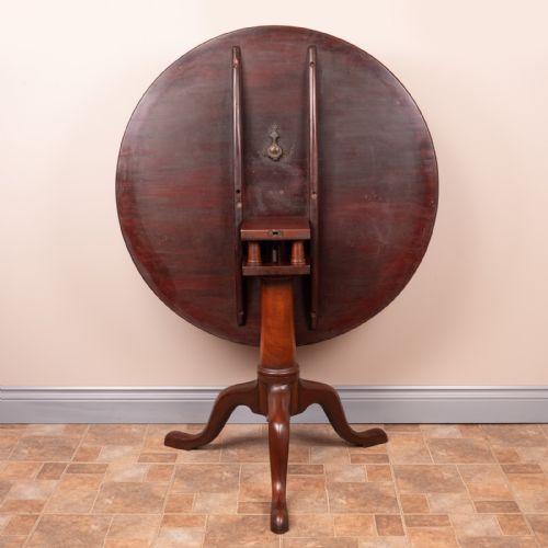 GEORGIAN MAHOGANY BIRD CAGE TIP UP TABLE - ADDITIONAL PHOTO 5