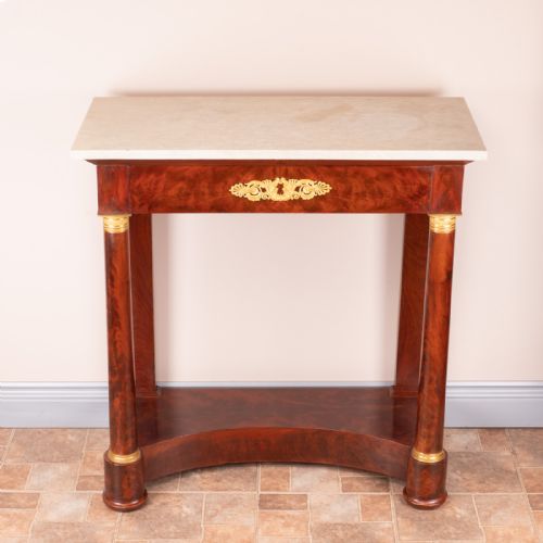 GOOD QUALITY 19THC FRENCH MAHOGANY CONSOLE TABLE - ADDITIONAL PHOTO 1