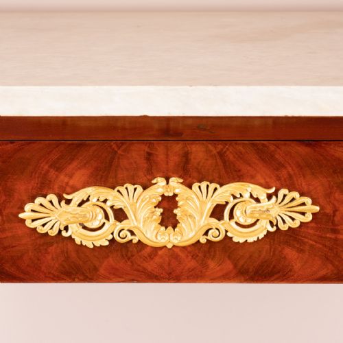 GOOD QUALITY 19THC FRENCH MAHOGANY CONSOLE TABLE - ADDITIONAL PHOTO 3
