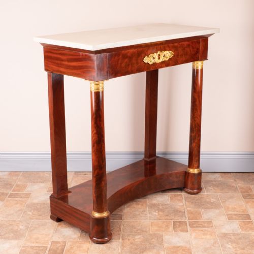 GOOD QUALITY 19THC FRENCH MAHOGANY CONSOLE TABLE - ADDITIONAL PHOTO 4