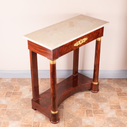 GOOD QUALITY 19THC FRENCH MAHOGANY CONSOLE TABLE - ADDITIONAL PHOTO 5