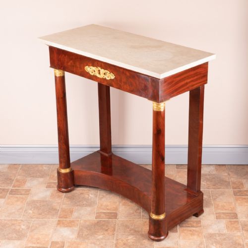 GOOD QUALITY 19THC FRENCH MAHOGANY CONSOLE TABLE - ADDITIONAL PHOTO 8
