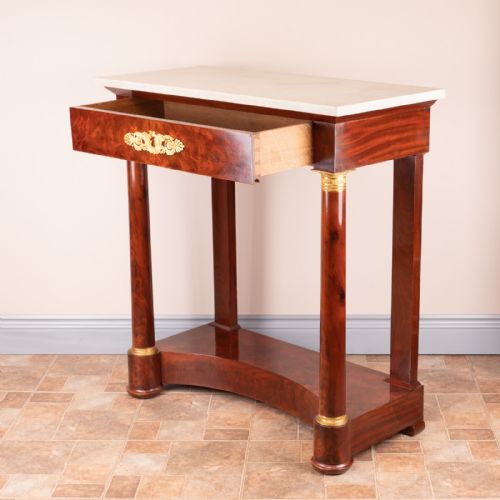 GOOD QUALITY 19THC FRENCH MAHOGANY CONSOLE TABLE - ADDITIONAL PHOTO 10