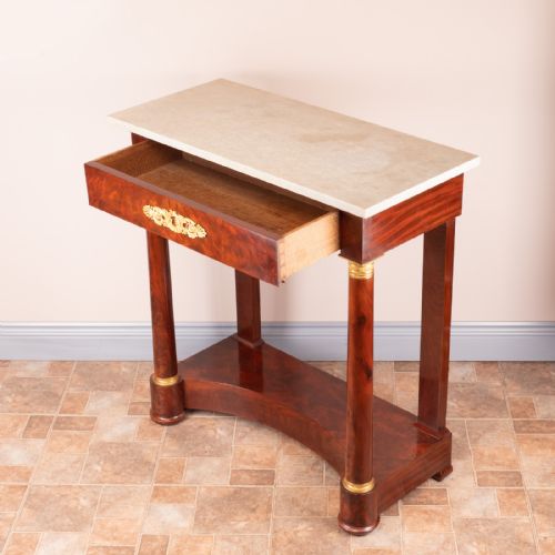 GOOD QUALITY 19THC FRENCH MAHOGANY CONSOLE TABLE - ADDITIONAL PHOTO 11