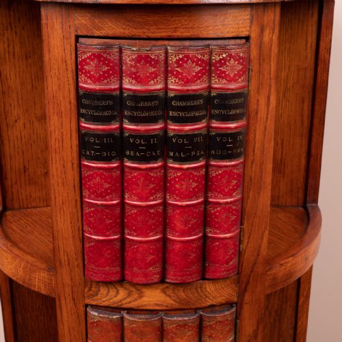 CIRCULAR OAK REVOLVING BOOKCASE - ADDITIONAL PHOTO 15