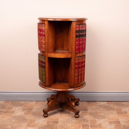 CIRCULAR OAK REVOLVING BOOKCASE - ADDITIONAL PHOTO 22