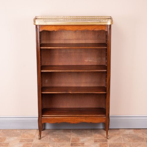 french open bookcase with marble top - CATEGORY: ANTIQUE BOOKCASES - DATED 1920