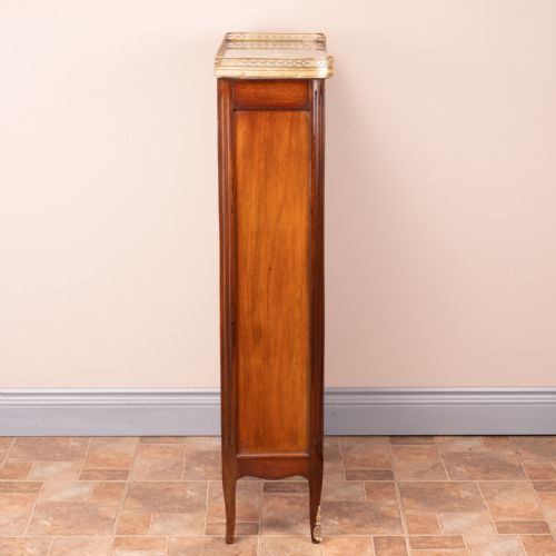 FRENCH OPEN BOOKCASE WITH MARBLE TOP - ADDITIONAL PHOTO 6