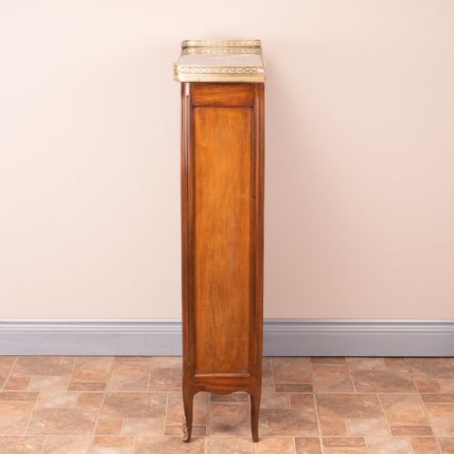 FRENCH OPEN BOOKCASE WITH MARBLE TOP - ADDITIONAL PHOTO 8