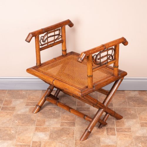 BAMBOO HALL BENCH WITH CANE SEAT - ADDITIONAL PHOTO 6