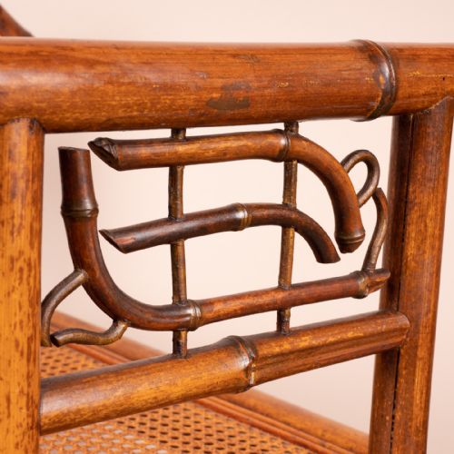 BAMBOO HALL BENCH WITH CANE SEAT - ADDITIONAL PHOTO 10