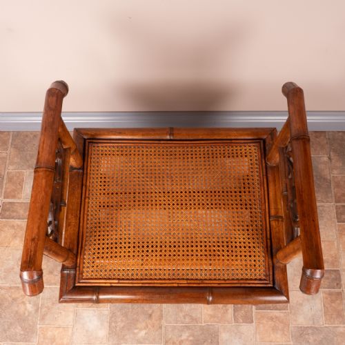 BAMBOO HALL BENCH WITH CANE SEAT - ADDITIONAL PHOTO 12