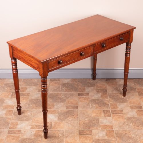 19THC MAHOGANY TWO DRAWER SIDE TABLE - ADDITIONAL PHOTO 3