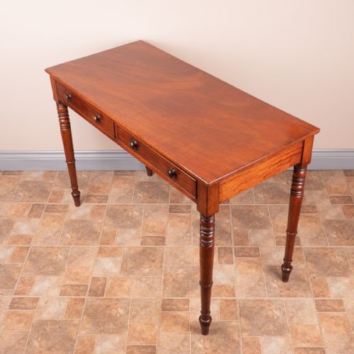 19THC MAHOGANY TWO DRAWER SIDE TABLE - ADDITIONAL PHOTO 8