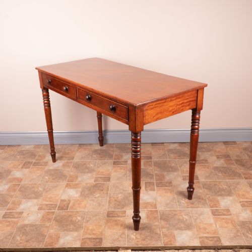 19THC MAHOGANY TWO DRAWER SIDE TABLE - ADDITIONAL PHOTO 9