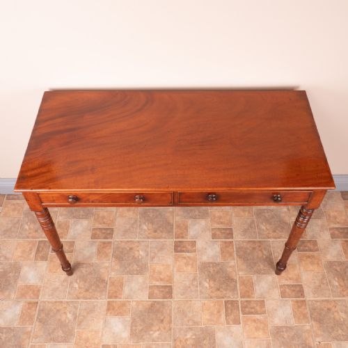 19THC MAHOGANY TWO DRAWER SIDE TABLE - ADDITIONAL PHOTO 12