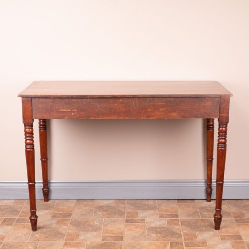 19THC MAHOGANY TWO DRAWER SIDE TABLE - ADDITIONAL PHOTO 13