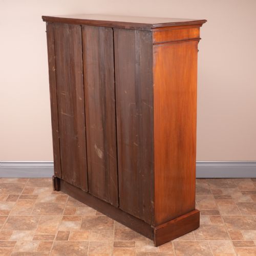 GOODSIZED EDWARDIAN WALNUT OPEN BOOKCASE - ADDITIONAL PHOTO 8