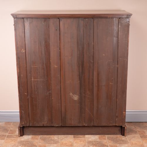 GOODSIZED EDWARDIAN WALNUT OPEN BOOKCASE - ADDITIONAL PHOTO 9