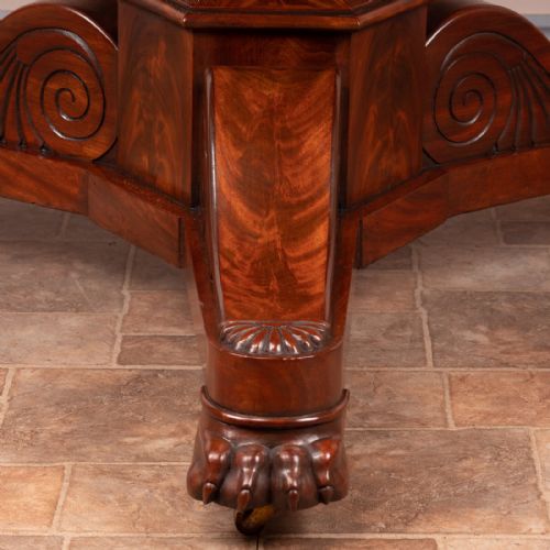 19THC FRENCH MAHOGANY GUERIDON MARBLE TOPPED TABLE - ADDITIONAL PHOTO 3