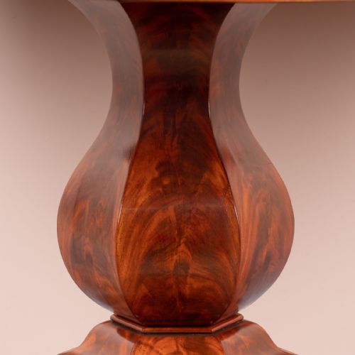 19THC FRENCH MAHOGANY GUERIDON MARBLE TOPPED TABLE - ADDITIONAL PHOTO 4