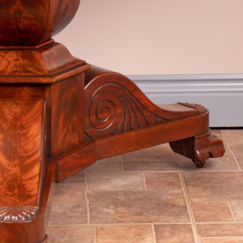 19THC FRENCH MAHOGANY GUERIDON MARBLE TOPPED TABLE - ADDITIONAL PHOTO 6