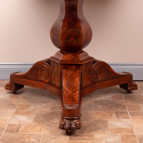 19THC FRENCH MAHOGANY GUERIDON MARBLE TOPPED TABLE - ADDITIONAL PHOTO 9