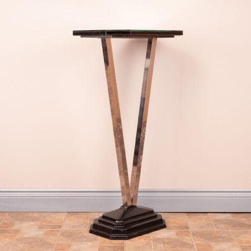 ART DECO OCCASIONAL TABLE WITH MIRRORED TOP - ADDITIONAL PHOTO 7