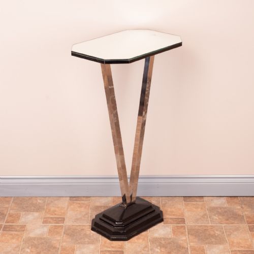 ART DECO OCCASIONAL TABLE WITH MIRRORED TOP - ADDITIONAL PHOTO 8