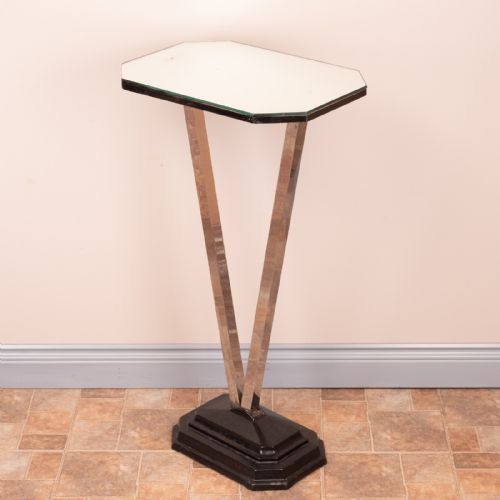 ART DECO OCCASIONAL TABLE WITH MIRRORED TOP - ADDITIONAL PHOTO 10
