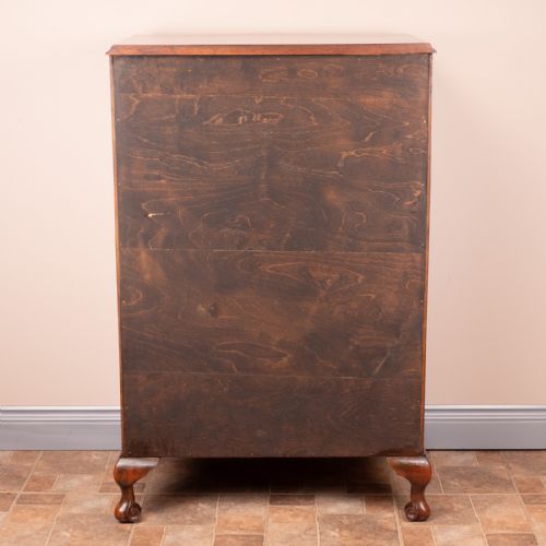SERPENTINE FRONTED TALL MAHOGANY CHEST OF DRAWERS - ADDITIONAL PHOTO 15
