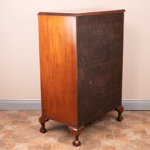 SERPENTINE FRONTED TALL MAHOGANY CHEST OF DRAWERS - ADDITIONAL PHOTO 16