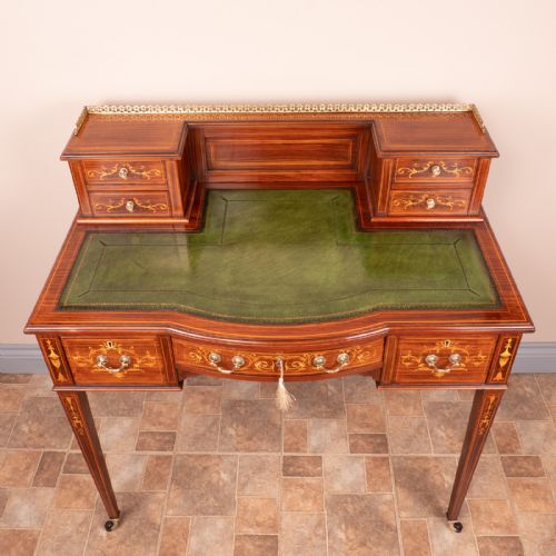 GOOD QUALITY INLAID ROSEWOOD BONHEUR DU JOUR - ADDITIONAL PHOTO 1