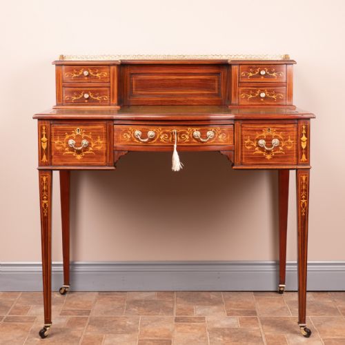 GOOD QUALITY INLAID ROSEWOOD BONHEUR DU JOUR - ADDITIONAL PHOTO 2