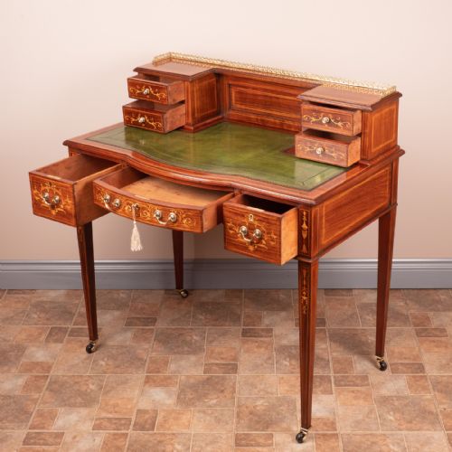 GOOD QUALITY INLAID ROSEWOOD BONHEUR DU JOUR - ADDITIONAL PHOTO 3