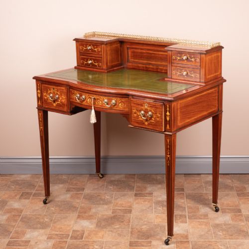 GOOD QUALITY INLAID ROSEWOOD BONHEUR DU JOUR - ADDITIONAL PHOTO 6