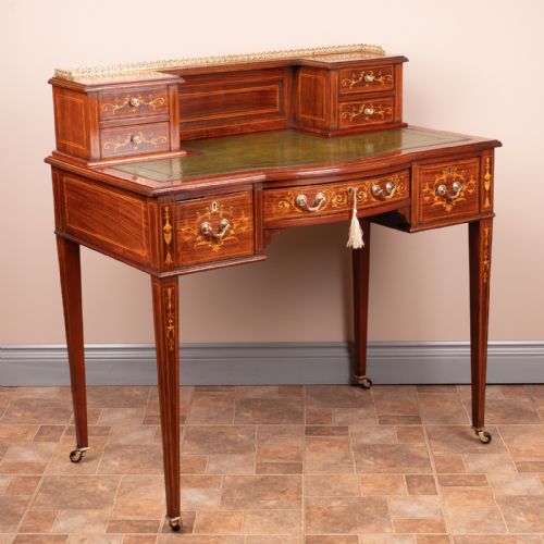 GOOD QUALITY INLAID ROSEWOOD BONHEUR DU JOUR - ADDITIONAL PHOTO 9