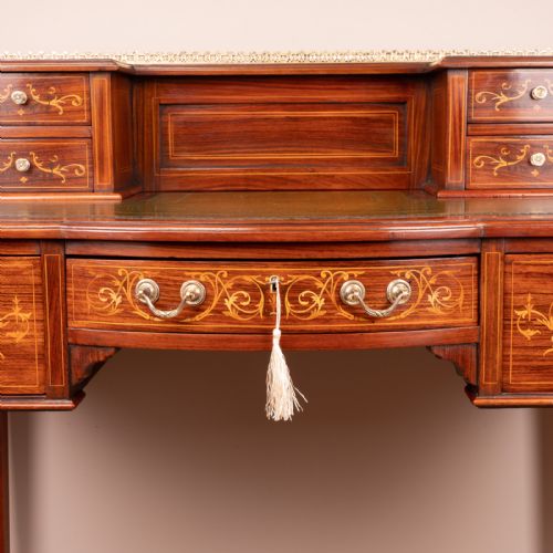 GOOD QUALITY INLAID ROSEWOOD BONHEUR DU JOUR - ADDITIONAL PHOTO 15