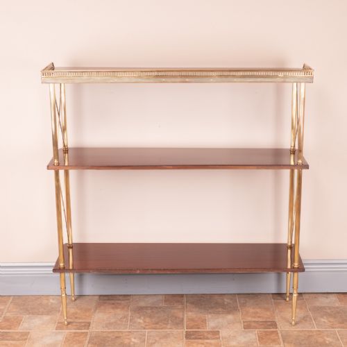GOOD QUALITY MAHOGANY AND BRASS BOOKSHELVES - ADDITIONAL PHOTO 8
