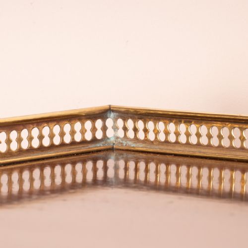 GOOD QUALITY MAHOGANY AND BRASS BOOKSHELVES - ADDITIONAL PHOTO 16
