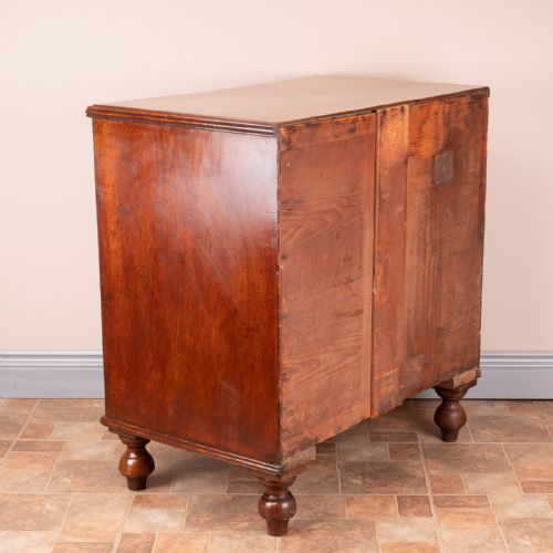 SMALL 19THC MAHOGANY CHEST OF DRAWERS - ADDITIONAL PHOTO 11