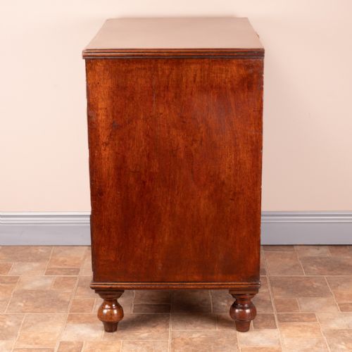 SMALL 19THC MAHOGANY CHEST OF DRAWERS - ADDITIONAL PHOTO 14