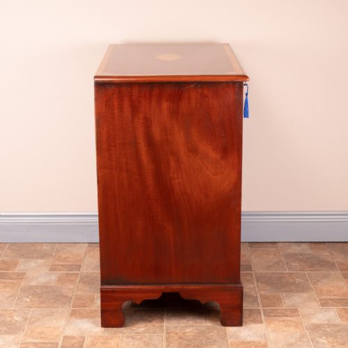 SMALL EDWARDIAN INLAID MAHOGANY CHEST OF DRAWERS - ADDITIONAL PHOTO 11