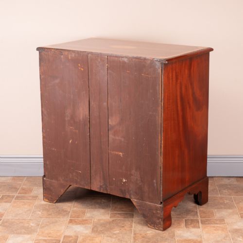 SMALL EDWARDIAN INLAID MAHOGANY CHEST OF DRAWERS - ADDITIONAL PHOTO 13