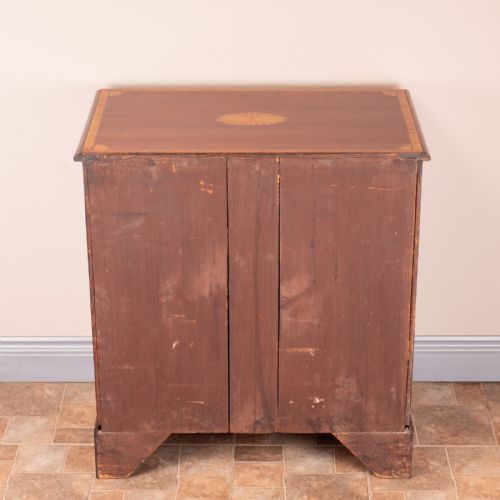 SMALL EDWARDIAN INLAID MAHOGANY CHEST OF DRAWERS - ADDITIONAL PHOTO 14