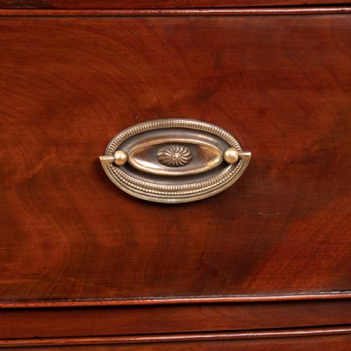 19THC MAHOGANY BOW FRONTED CHEST OF DRAWERS - ADDITIONAL PHOTO 11