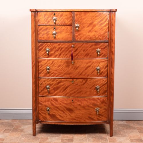 TALL SATIN BIRCH CHEST OF DRAWERS - ADDITIONAL PHOTO 1
