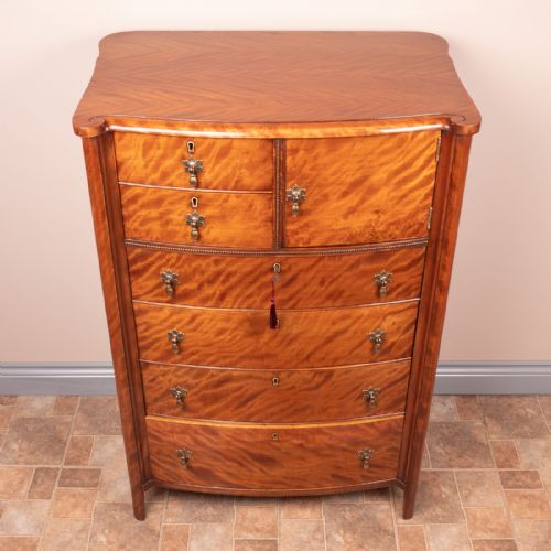 TALL SATIN BIRCH CHEST OF DRAWERS - ADDITIONAL PHOTO 2