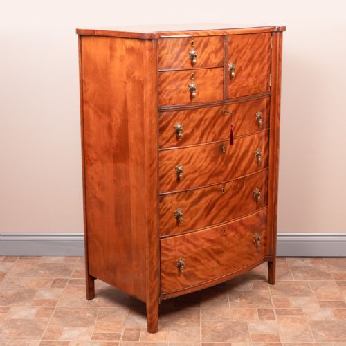 TALL SATIN BIRCH CHEST OF DRAWERS - ADDITIONAL PHOTO 3